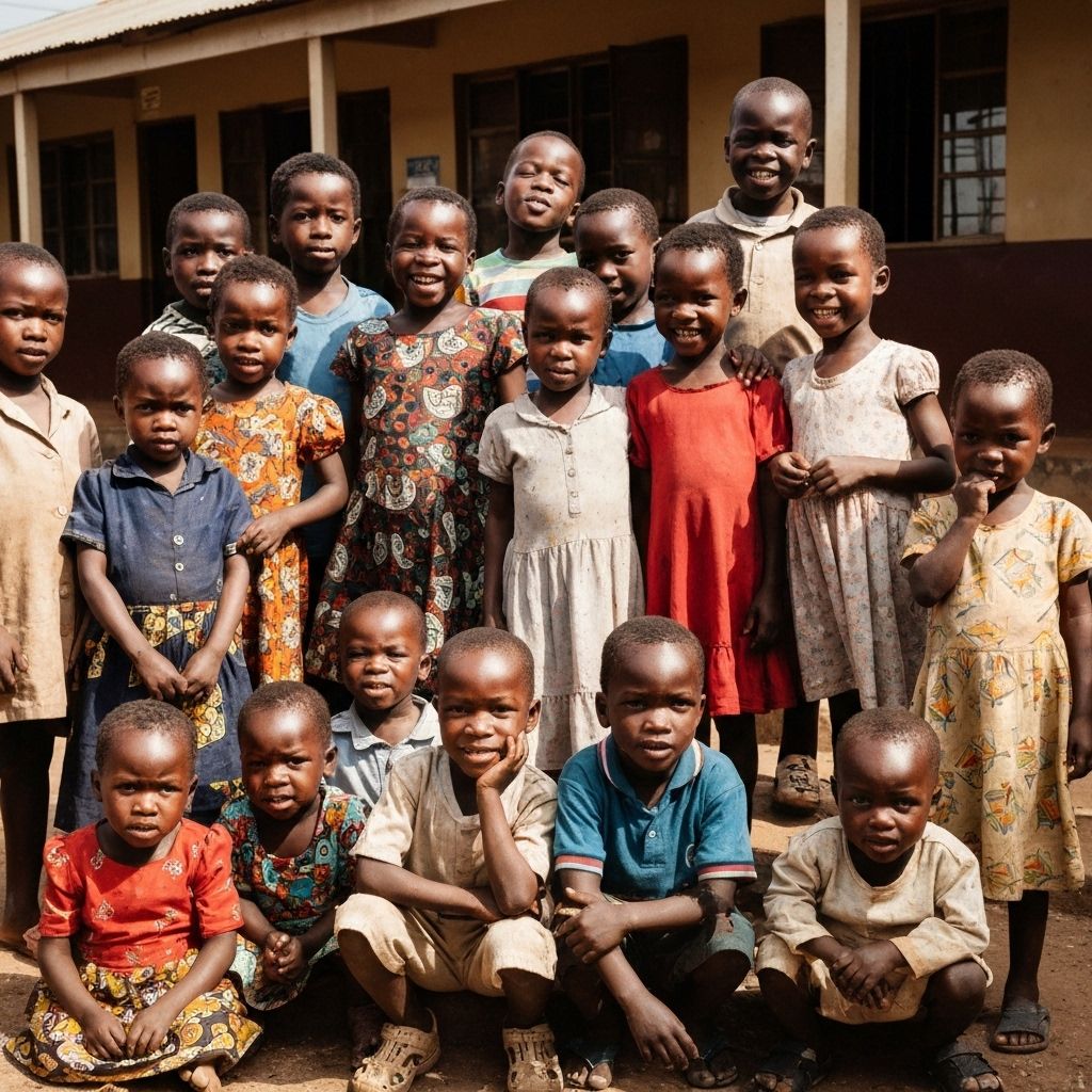Kenyan orphanage children in Nairobi
